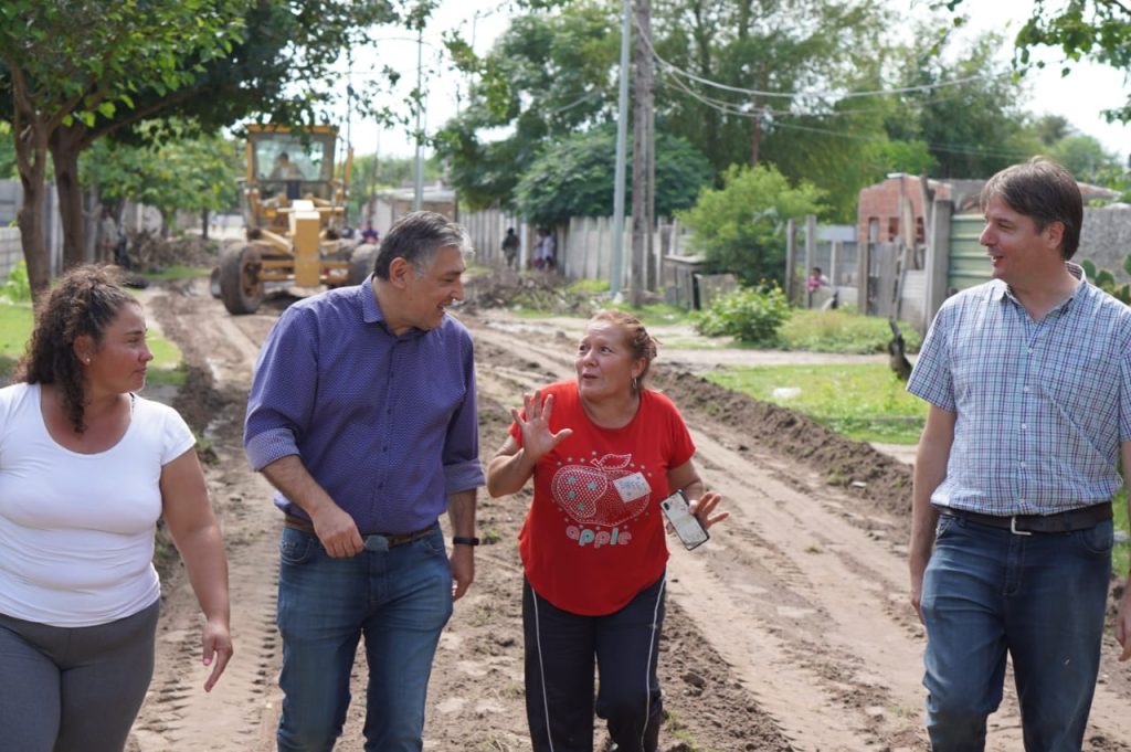 Roger Nediani visitó el inicio de obras de desagüe pluvial en el B